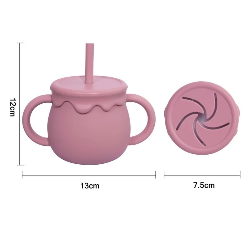 BloomSip 2in1 Silicone Snack Sippy Cup 6