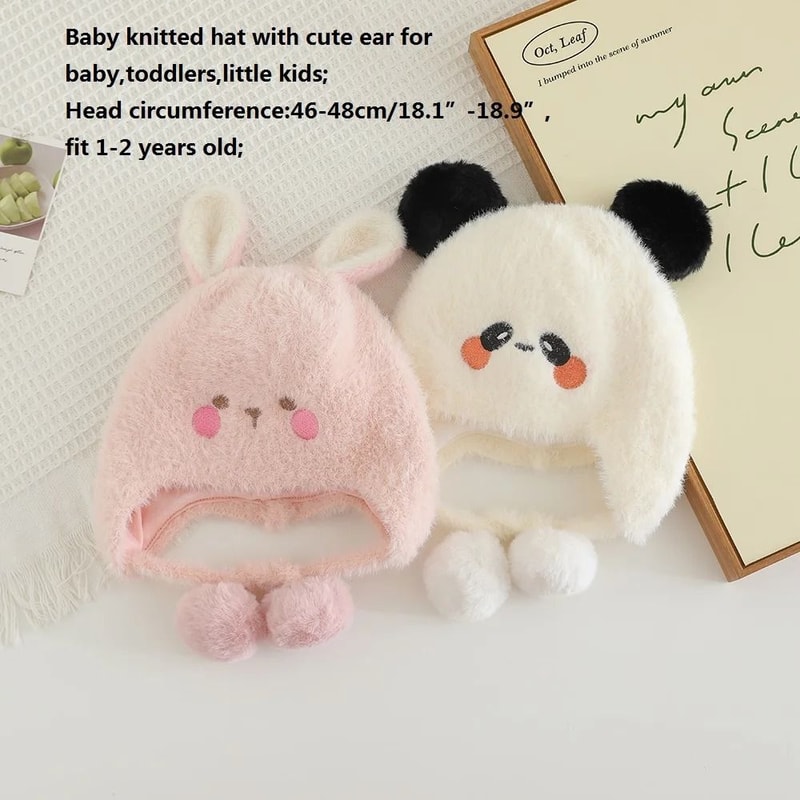 ArcticCuddle Cartoon Plush Winter Hat 1