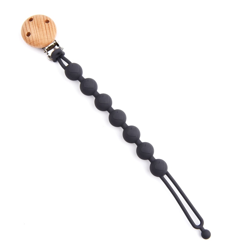SweetHeart Beechwood Silicone Pacifier Clip 4
