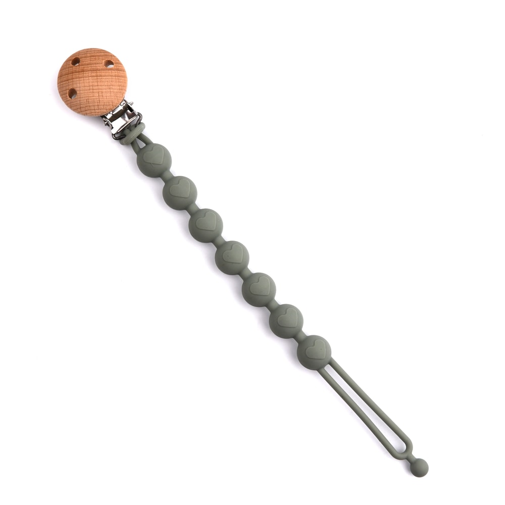SweetHeart Beechwood Silicone Pacifier Clip 6