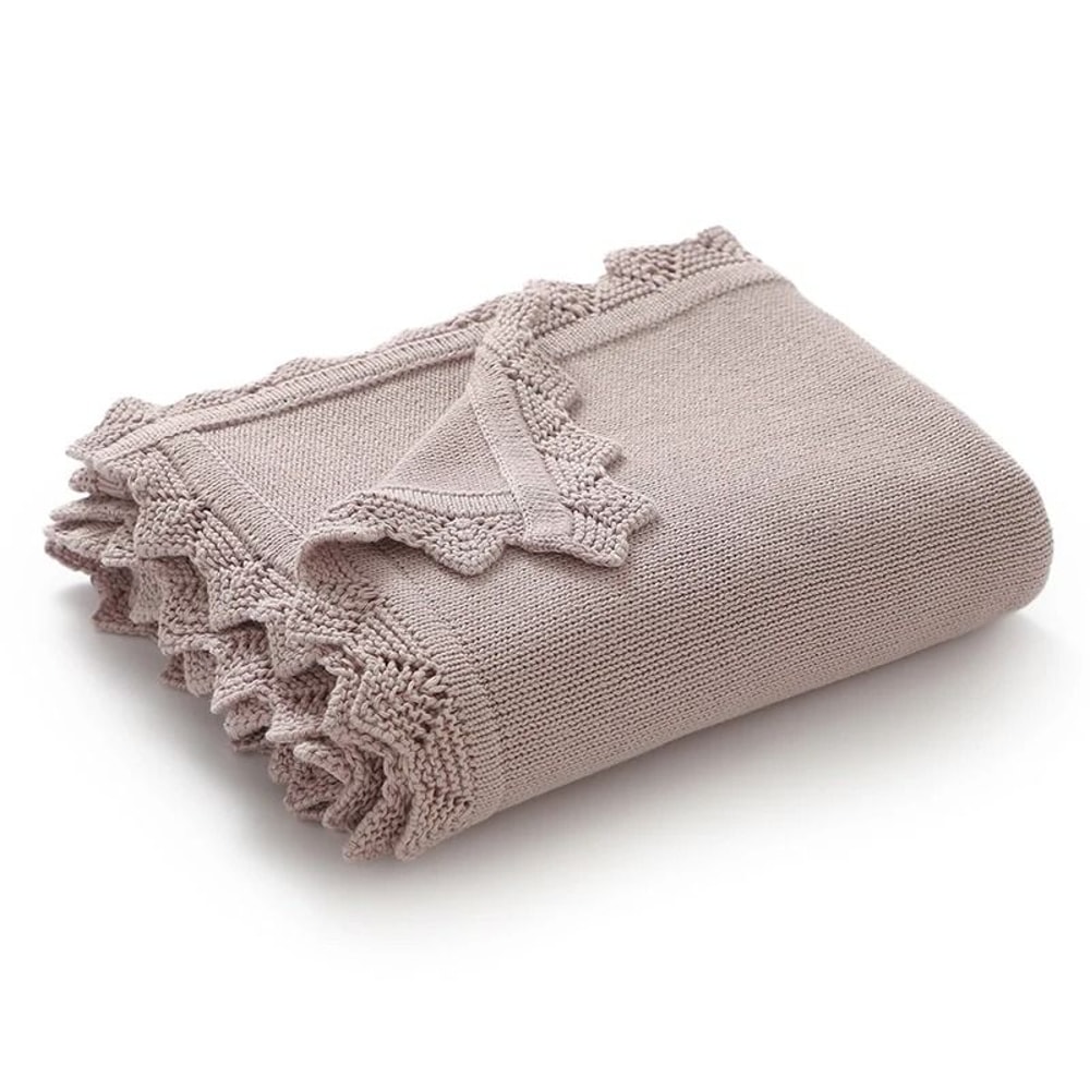 BlossomKnit Embroidered Cotton Baby Blanket 2