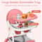 4in1 Foldable Reclining High Chair 4