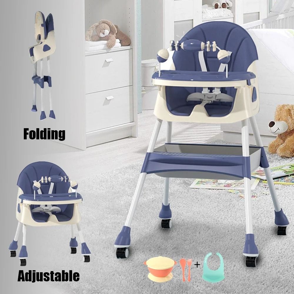 4in1 Foldable Reclining High Chair 9