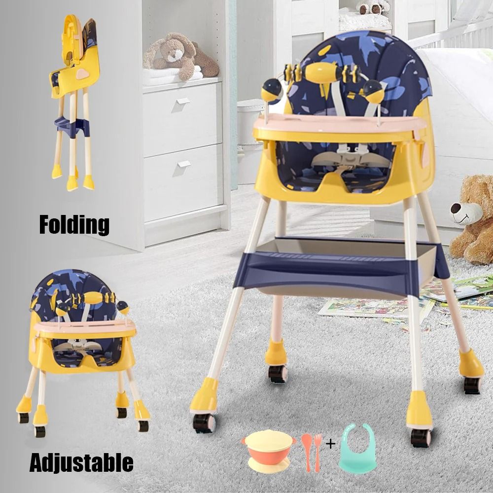4in1 Foldable Reclining High Chair 11