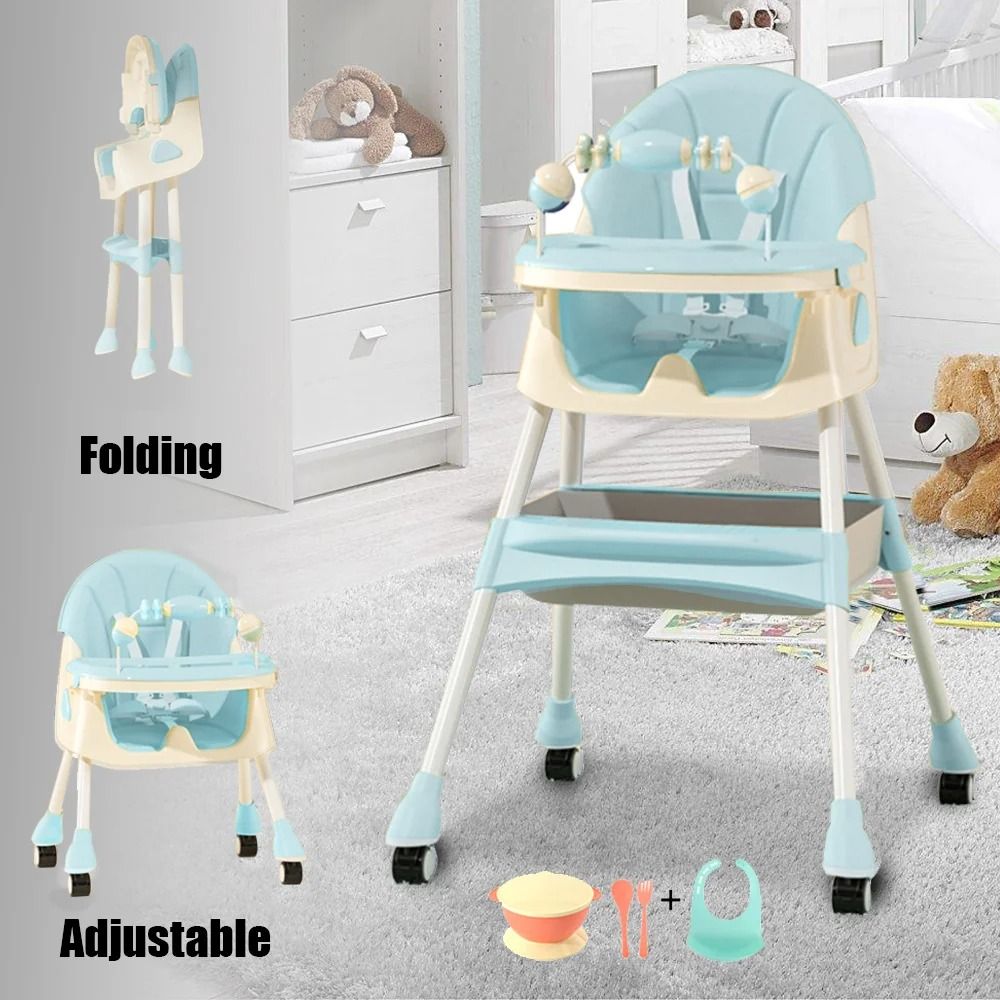 4in1 Foldable Reclining High Chair 7