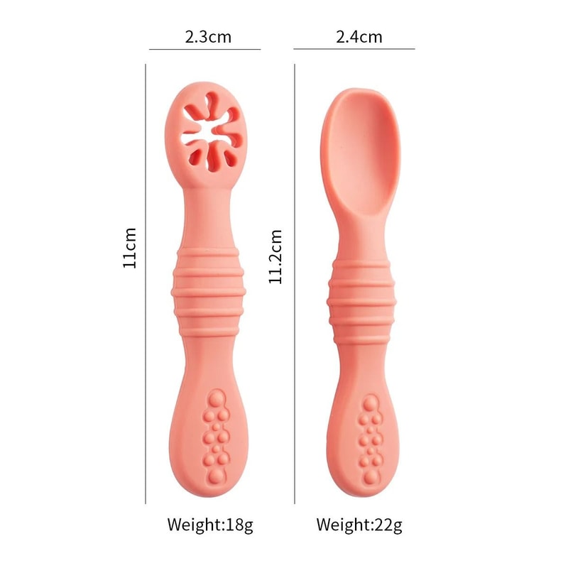 2PC Baby Learning Spoon Set 7