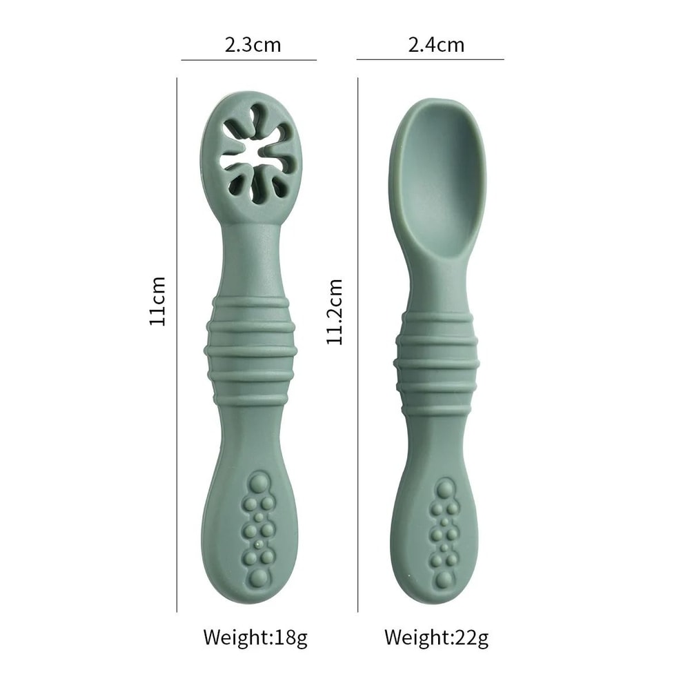 2PC Baby Learning Spoon Set 8