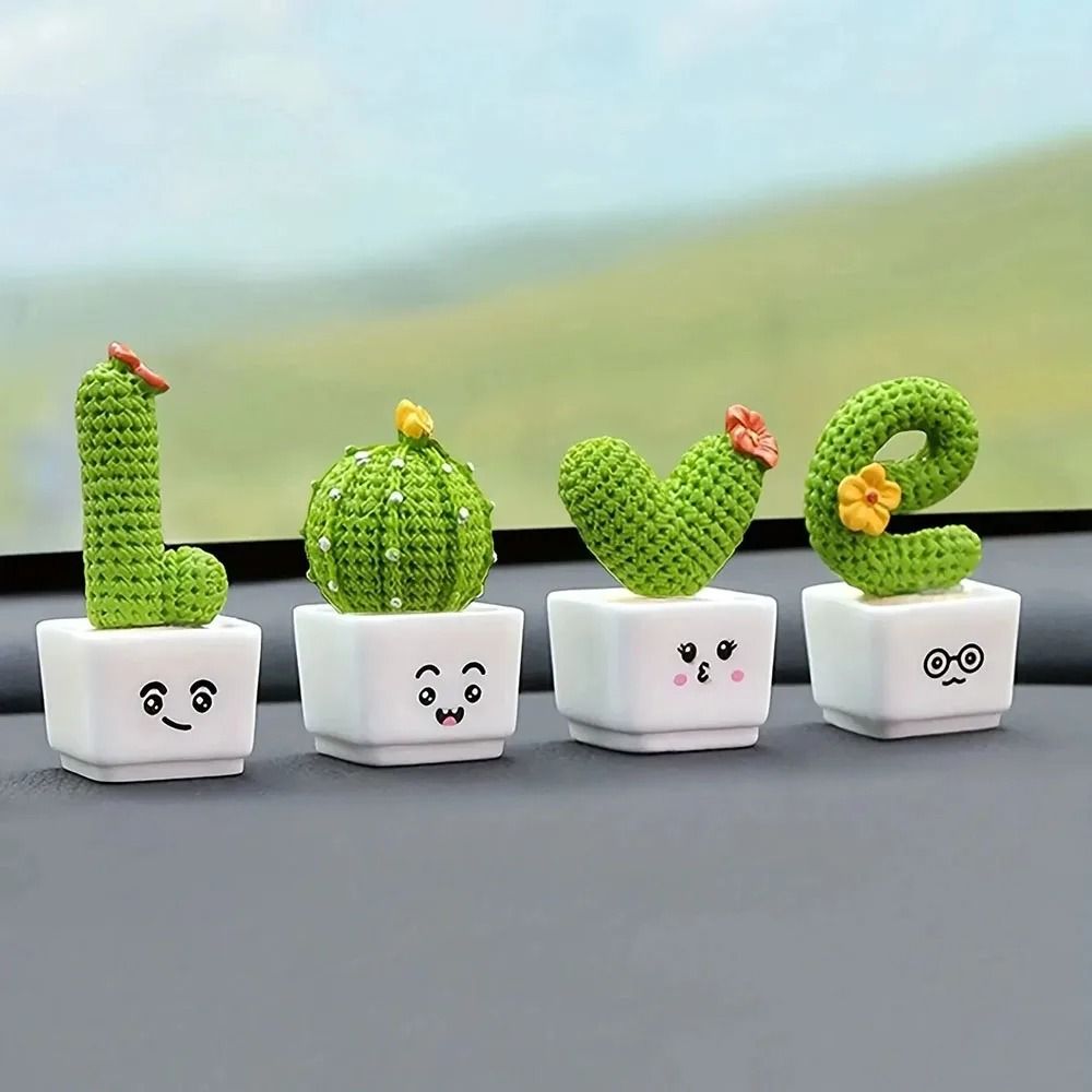 DesertMini 4PC Resin Succulent Sculpture Set 1