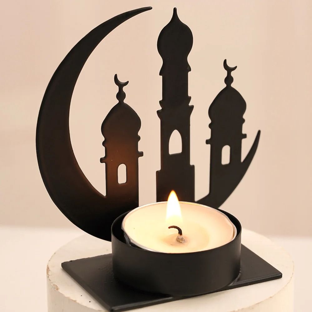 CrescentGlow Ramadan Metallic Candle Holder 6