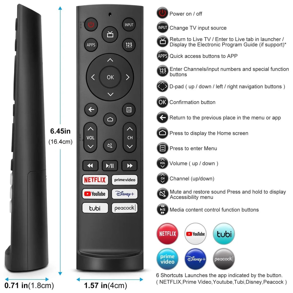 Universal Smart Voice Replacement Remote For Smart TVs 1