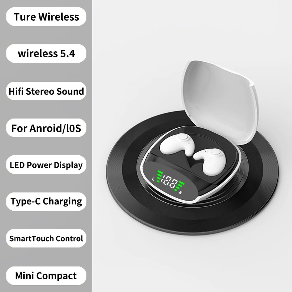 UltraThin Wireless Sleep Sports Earbuds 6