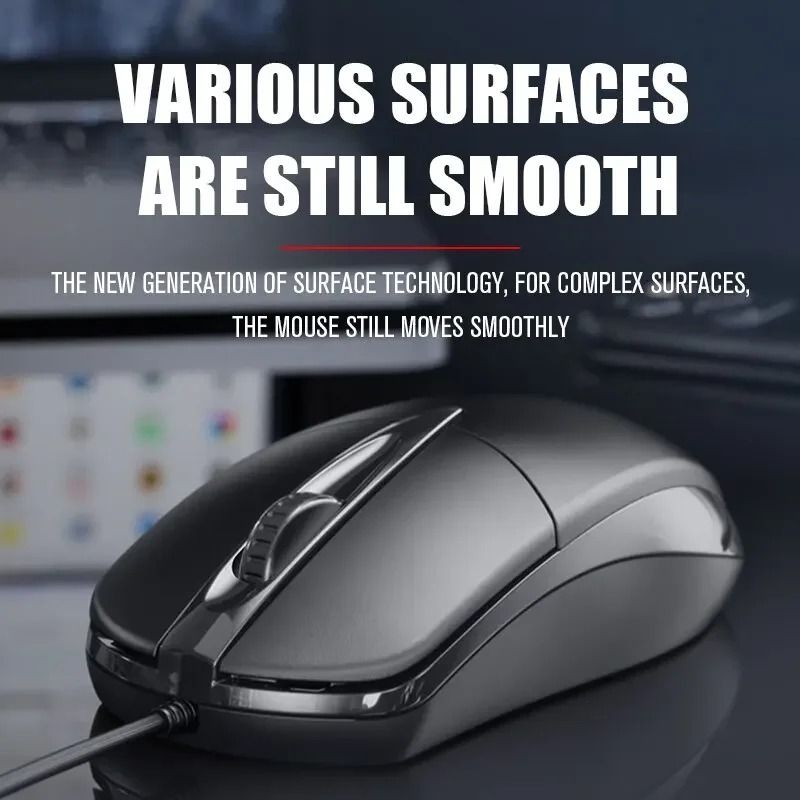 Ergonomic USB Optical Wired Computer Mouse 1