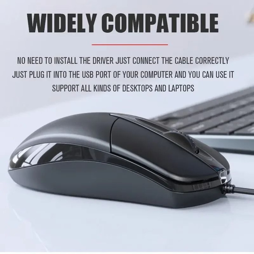 Ergonomic USB Optical Wired Computer Mouse 2