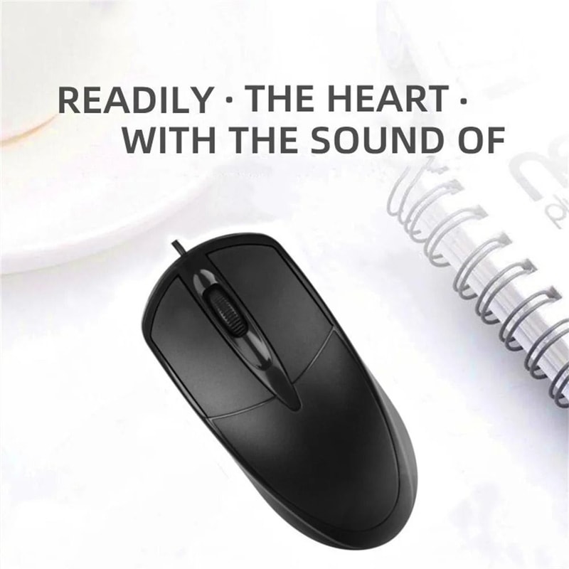 Ergonomic USB Optical Wired Computer Mouse 4