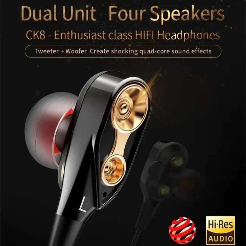 HiFi DualDriver Wired Sport Headphones 4