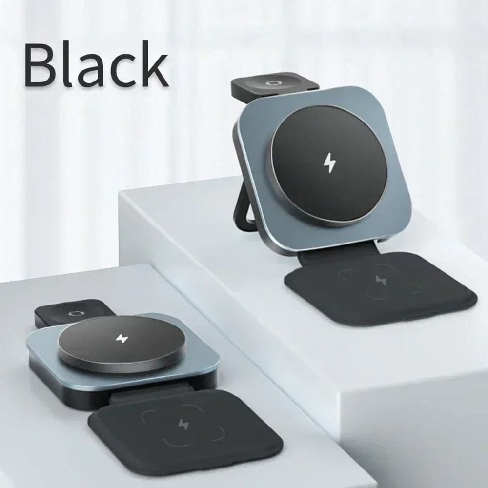 Metal 3in1 Foldable Magnetic Wireless Charging Station 7