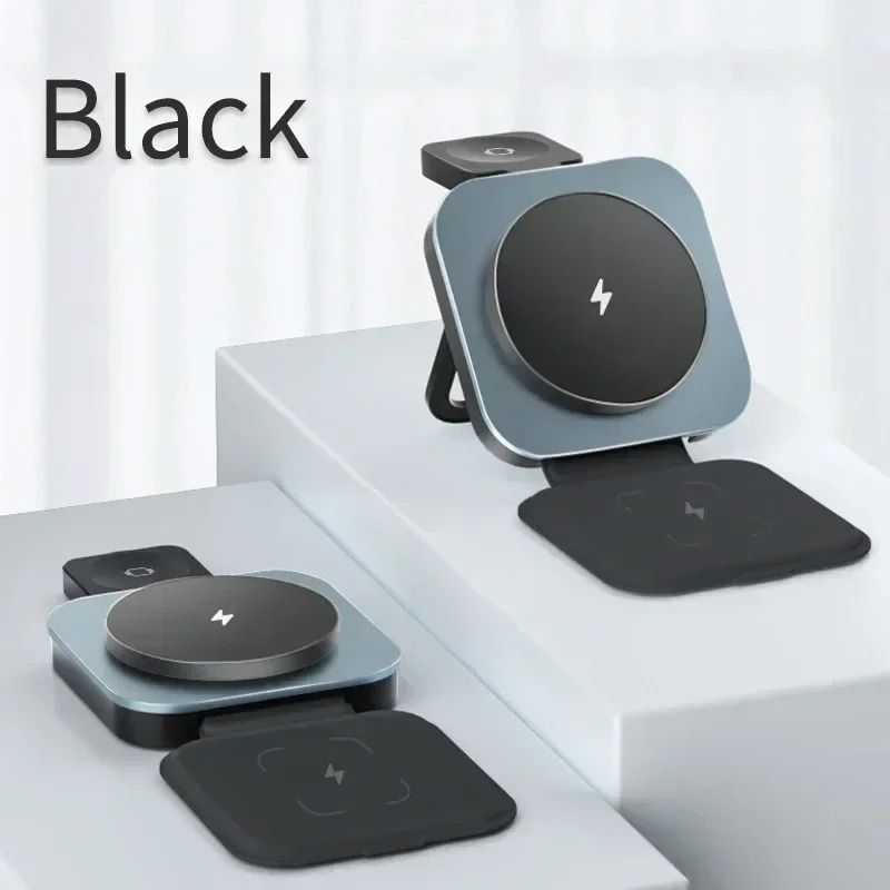 Metal 3in1 Foldable Magnetic Wireless Charging Station 7