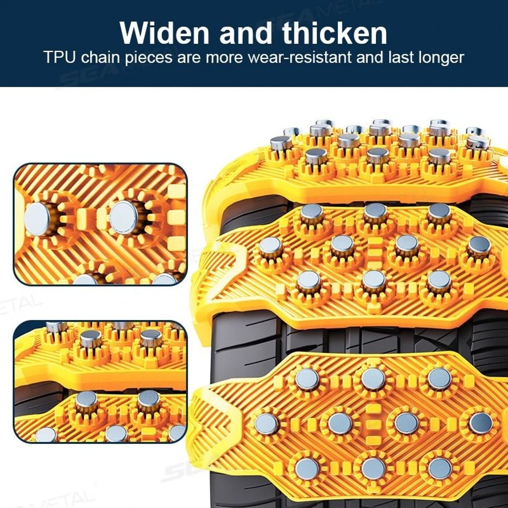 Universal HeavyDuty Car Snow Tire Chains 4
