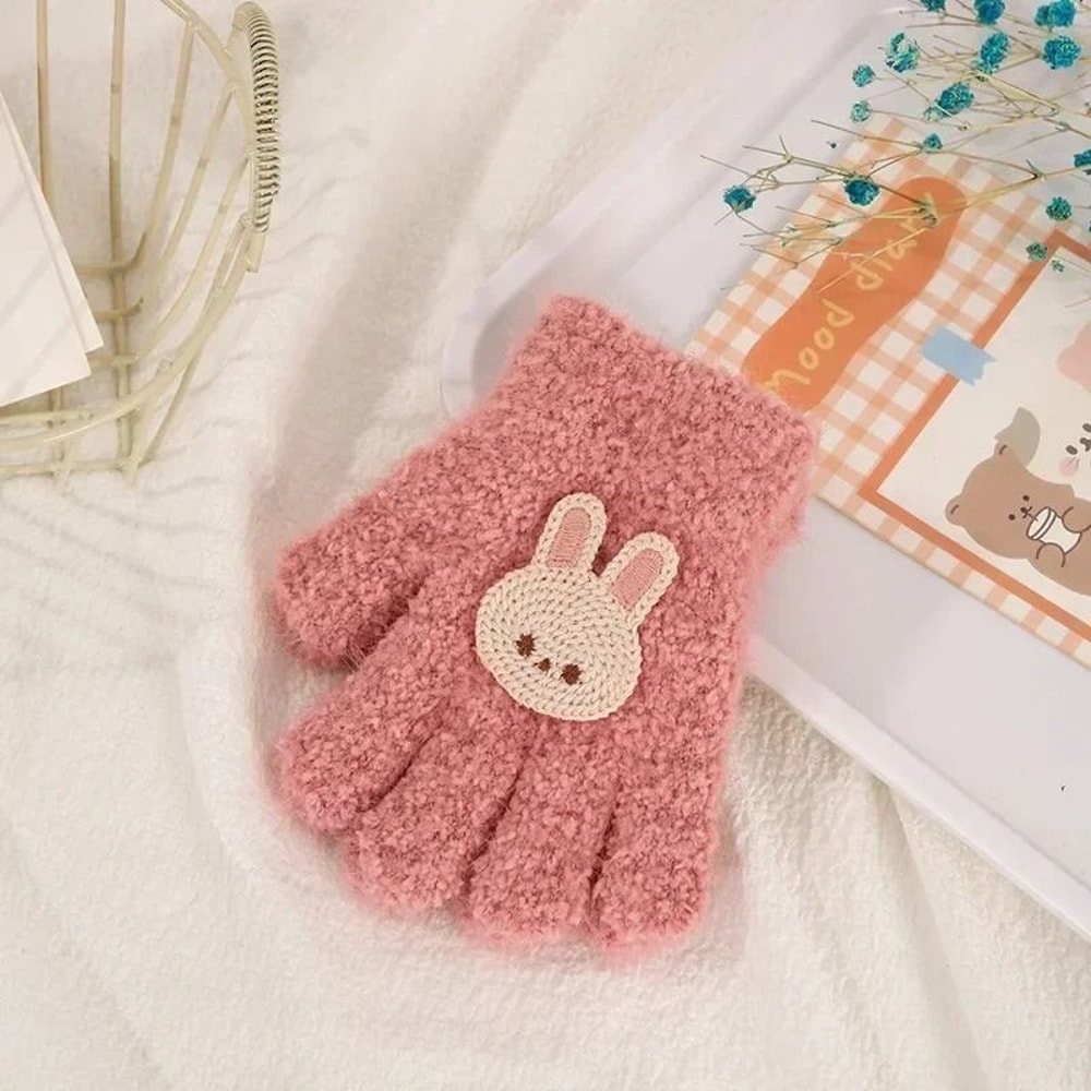 Cartoon Animal Thickened Baby Mittens 3