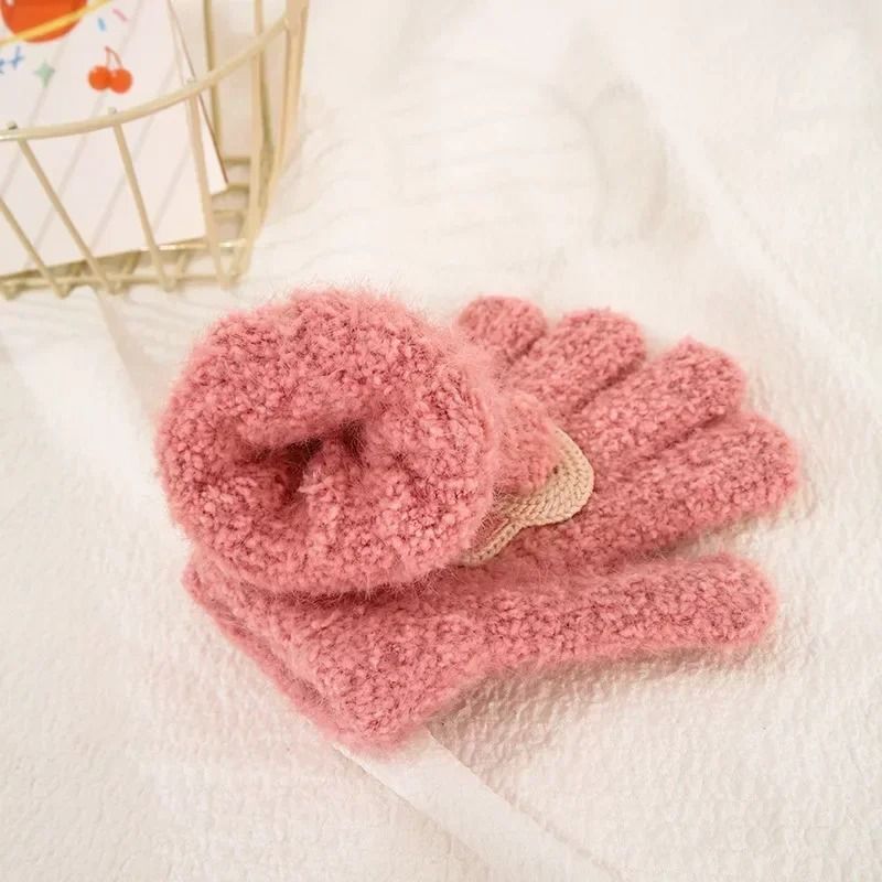 Cartoon Animal Thickened Baby Mittens 4