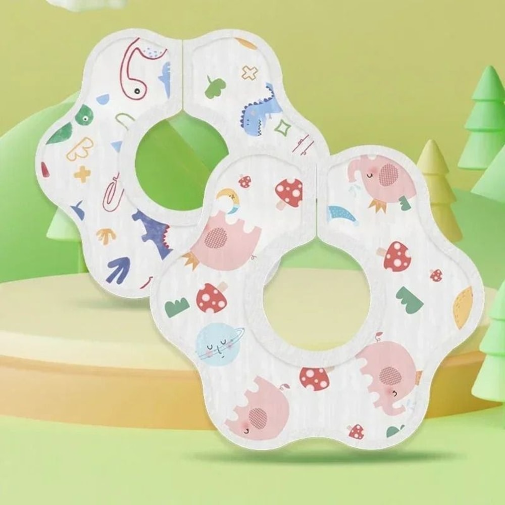 Disposable 360 Waterproof Baby Bibs 10Pack 1