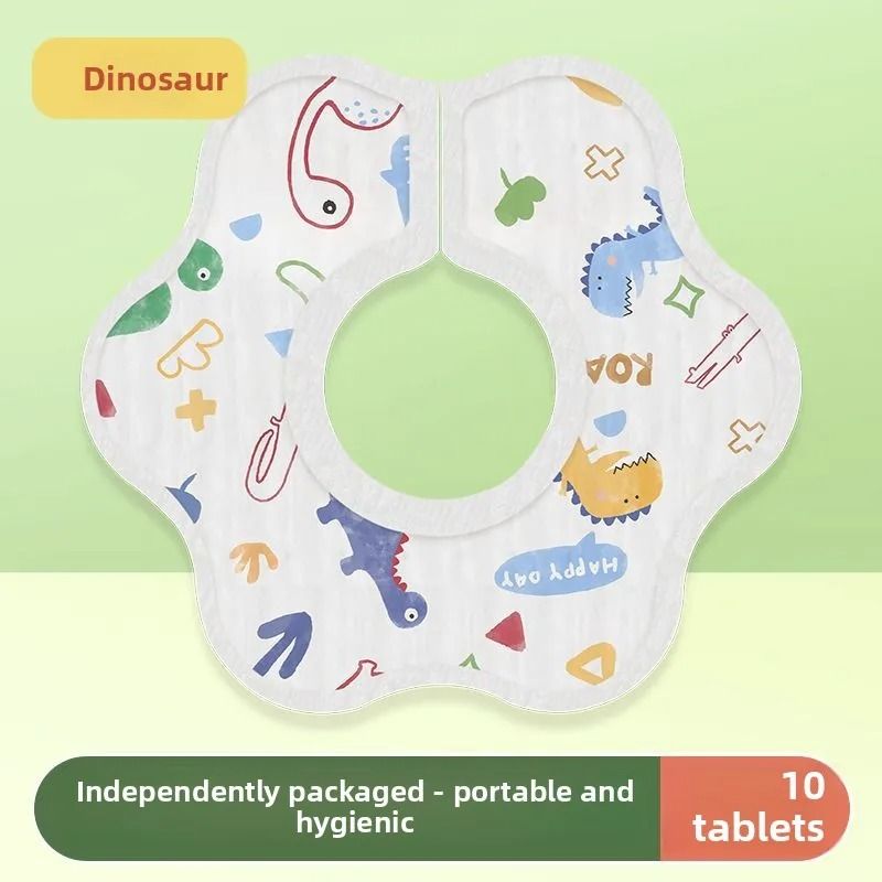 Disposable 360 Waterproof Baby Bibs 10Pack 8