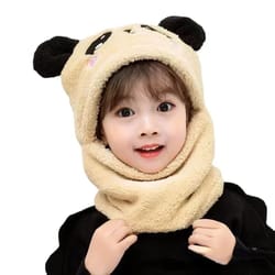 kids 2-in-1 fleece lined beanie & scarf set