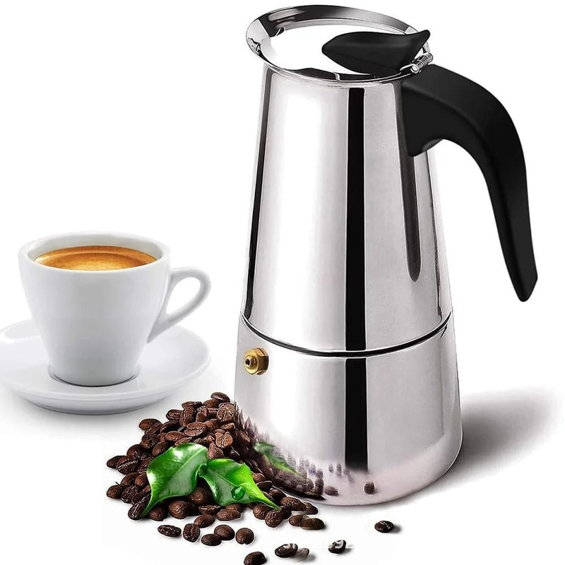 Stainless Steel Stovetop Moka Espresso Maker 0