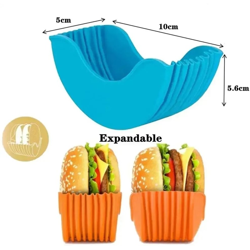 Reusable Silicone Burger Holder Shell 2