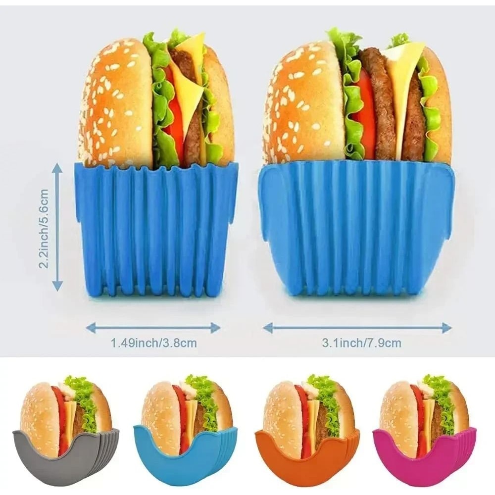 Reusable Silicone Burger Holder Shell 4