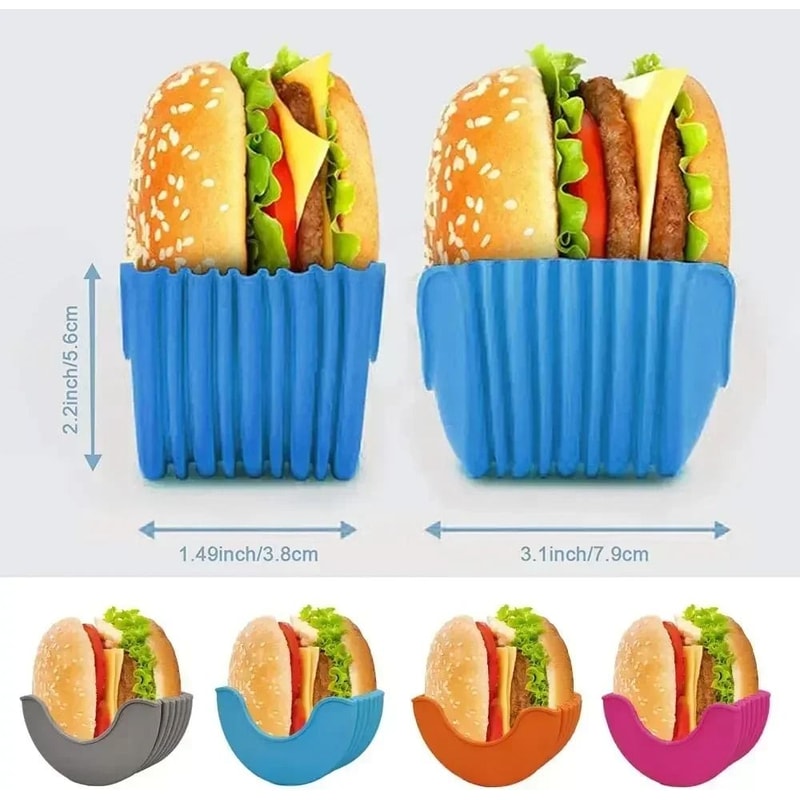 Reusable Silicone Burger Holder Shell 4