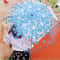 Fashionable Transparent Sakura Petal Folding Umbrella 1