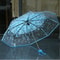 Fashionable Transparent Sakura Petal Folding Umbrella 7