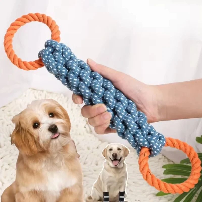 HandWoven MultiKnot Cotton Rope Dog Toy 4