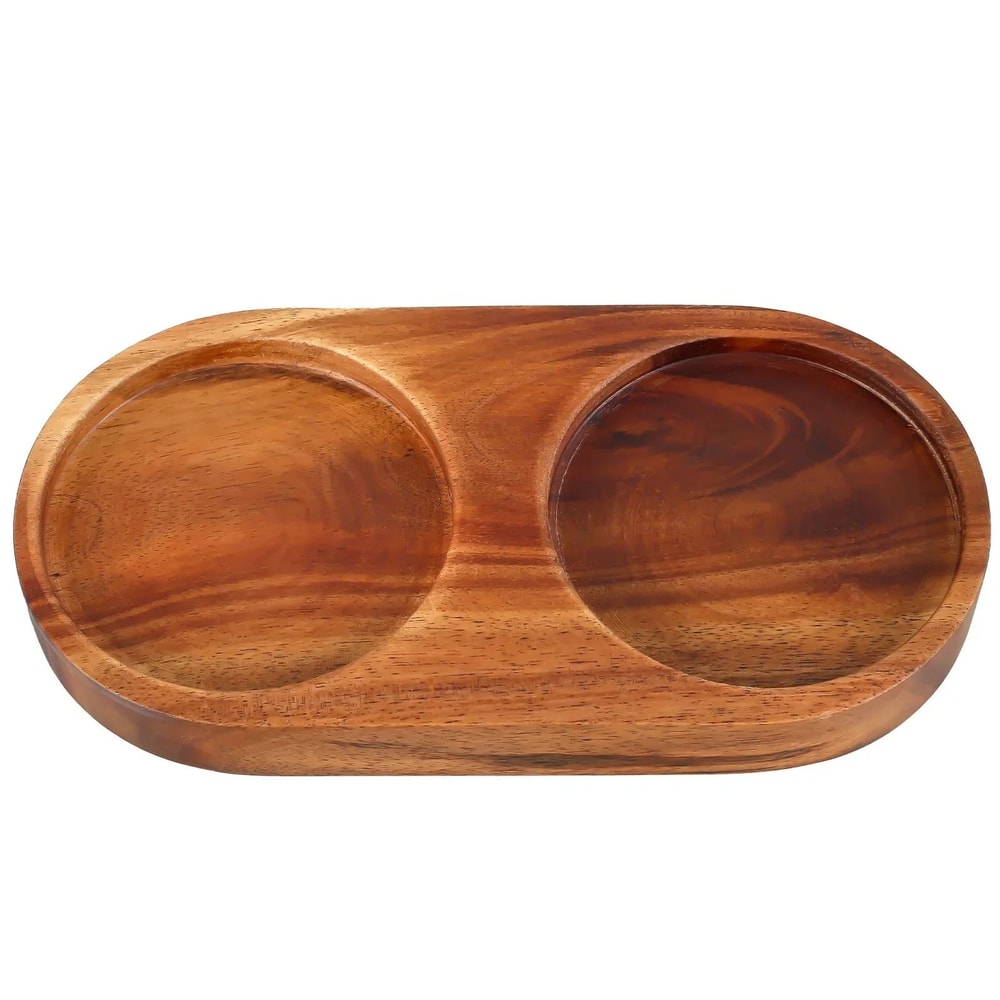 Premium Natural Wood Salt Pepper Mill Tray 6