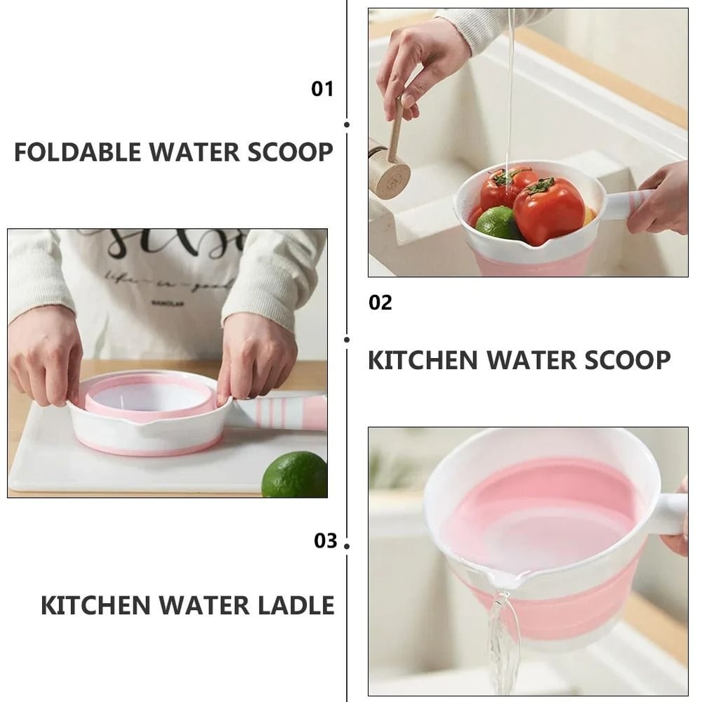 Portable Collapsible Silicone Water Ladle 4