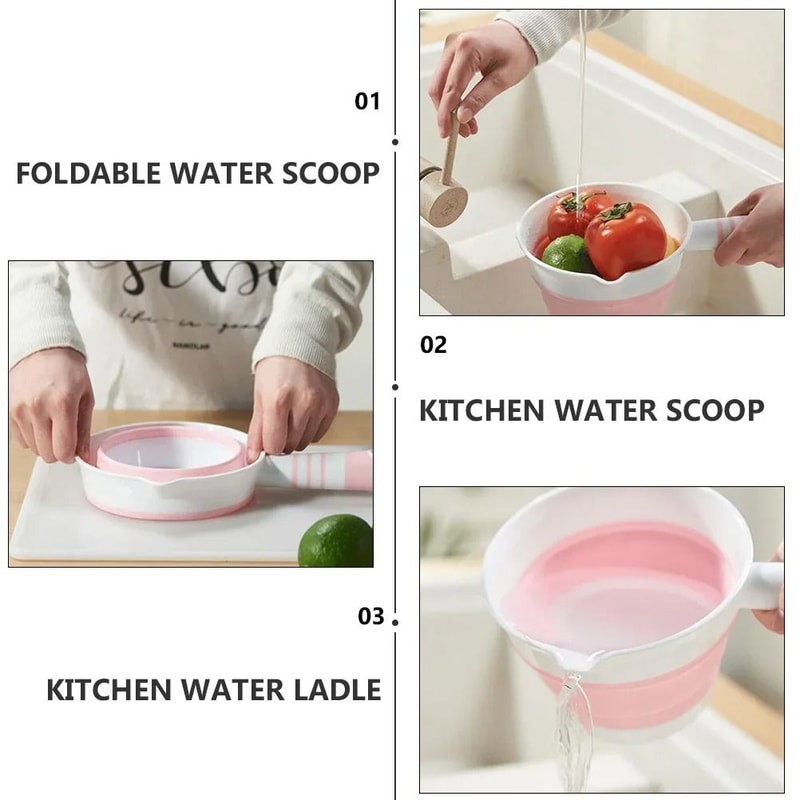 Portable Collapsible Silicone Water Ladle 4