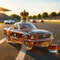 Mustang Police Car Sculptural Glass Whiskey Decanter 3