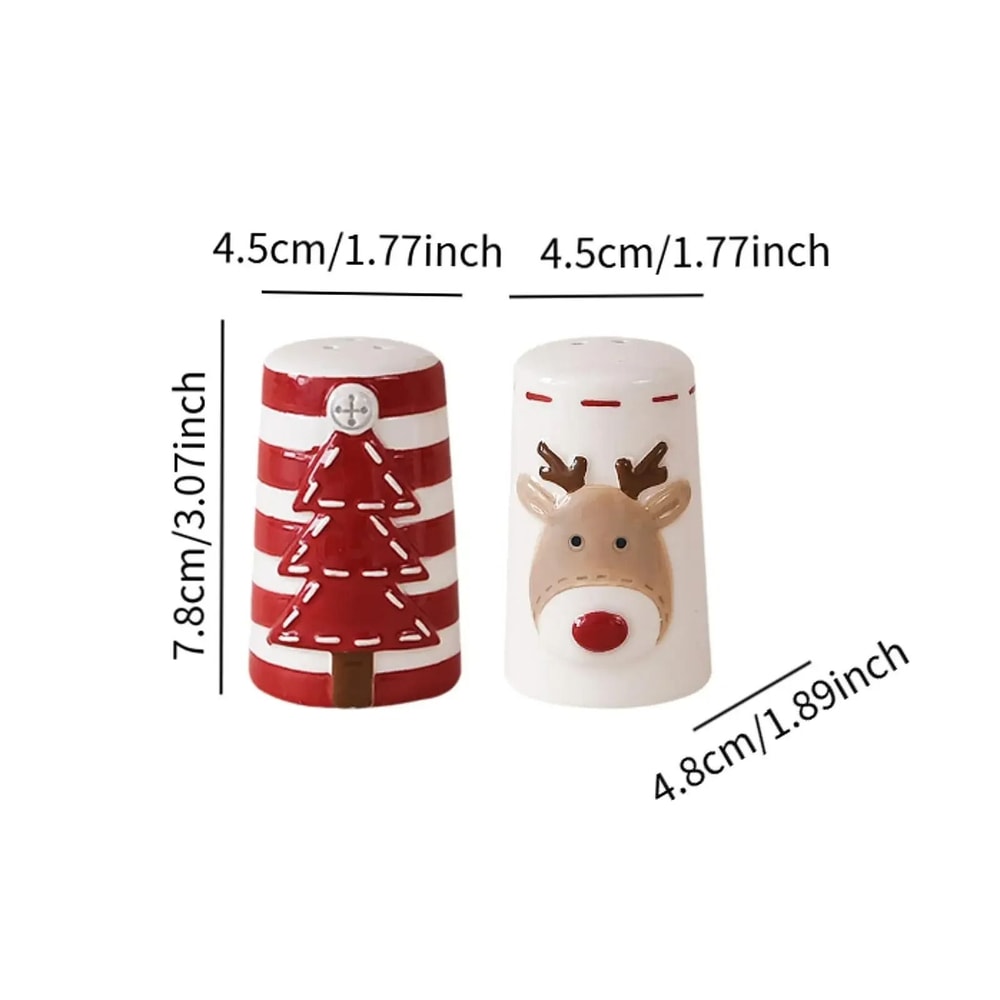 Nordic Style Santa Claus Christmas Salt Pepper Shaker Set 5