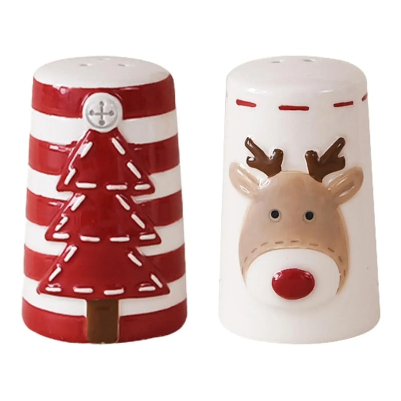 Nordic Style Santa Claus Christmas Salt Pepper Shaker Set 6