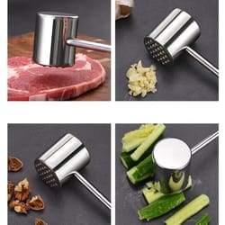 stainless steel heavy-duty meat tenderizer hammer