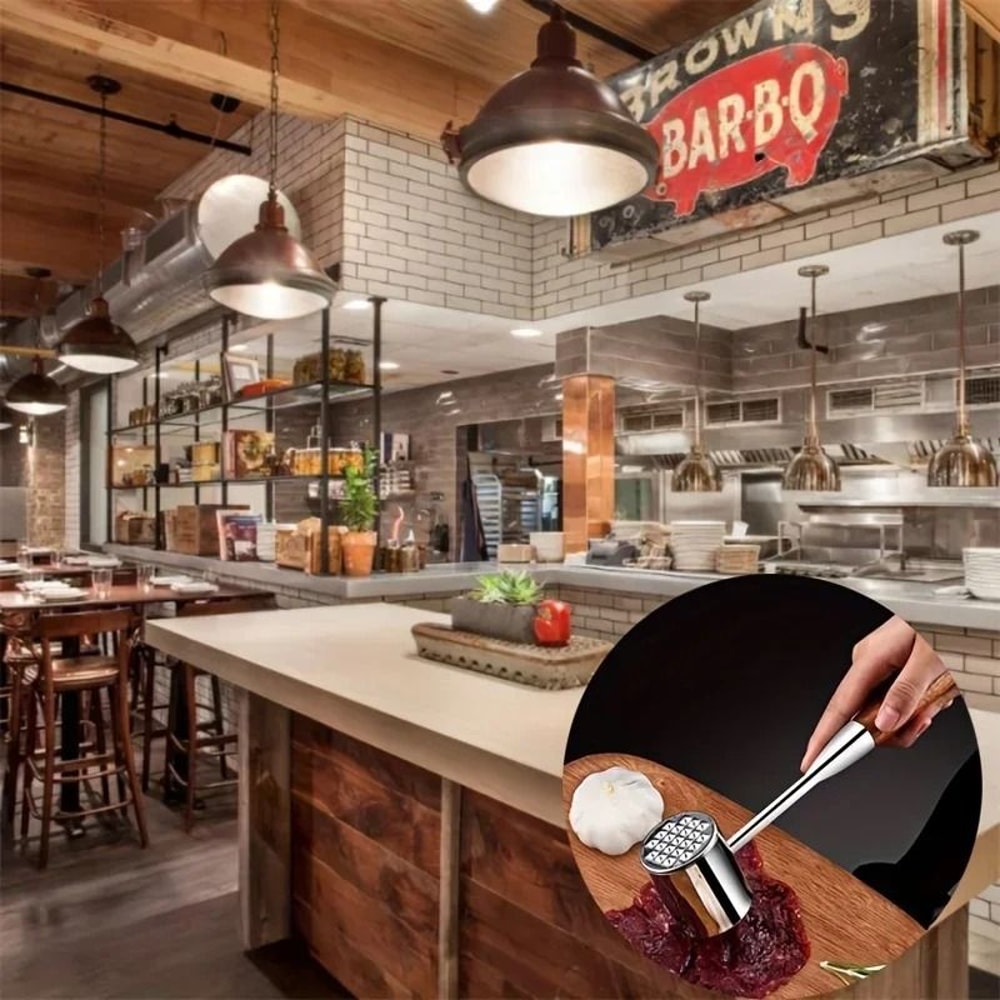 Stainless Steel HeavyDuty Meat Tenderizer Hammer 3