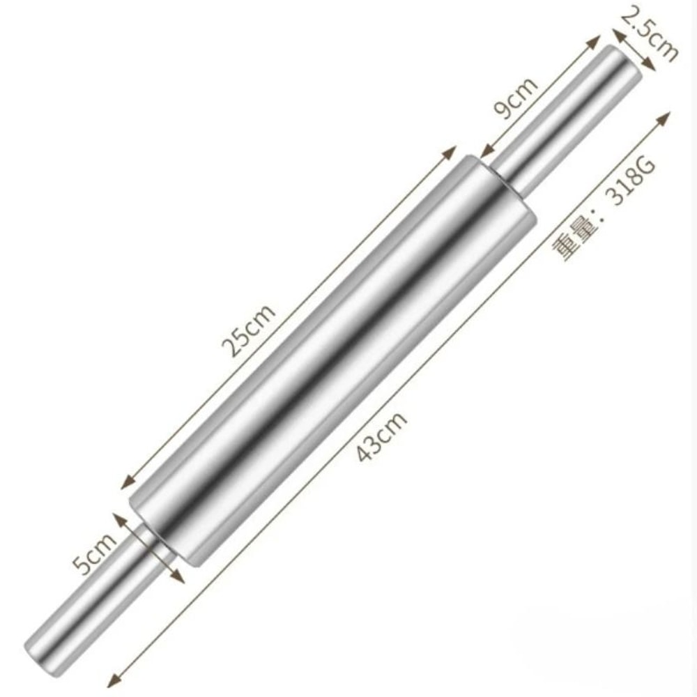 Seamless Stainless Steel Rolling Pin 1