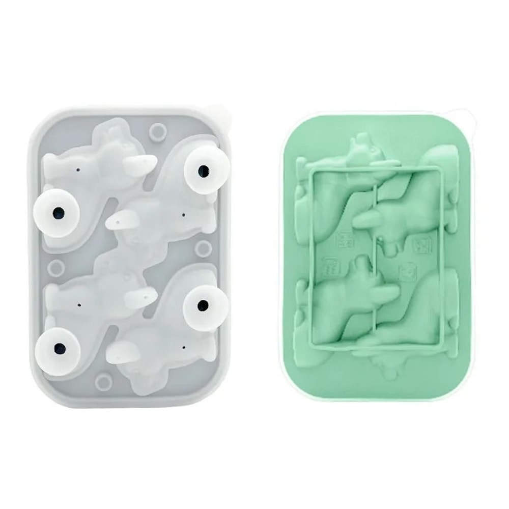 3D Pet Shapes Silicone Ice Cube Mold With Funnel Lid 7