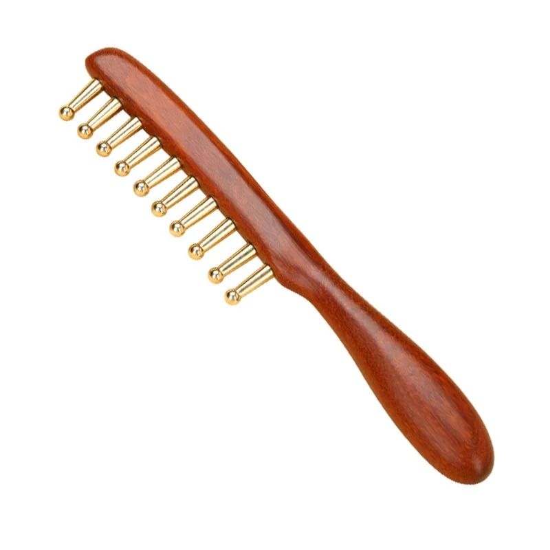 10Tooth Copper Wood Meridian Massage Comb 6