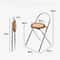 Retro Rattan Foldable Dining Leisure Chair 2