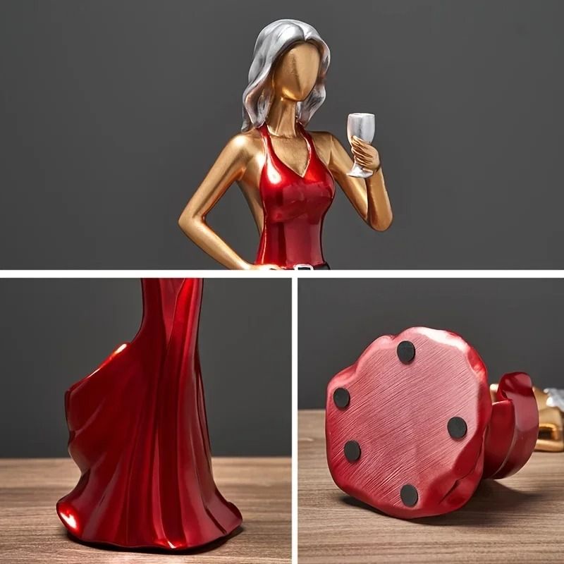 Sexy Girl Sculptural Red Wine Rack 4