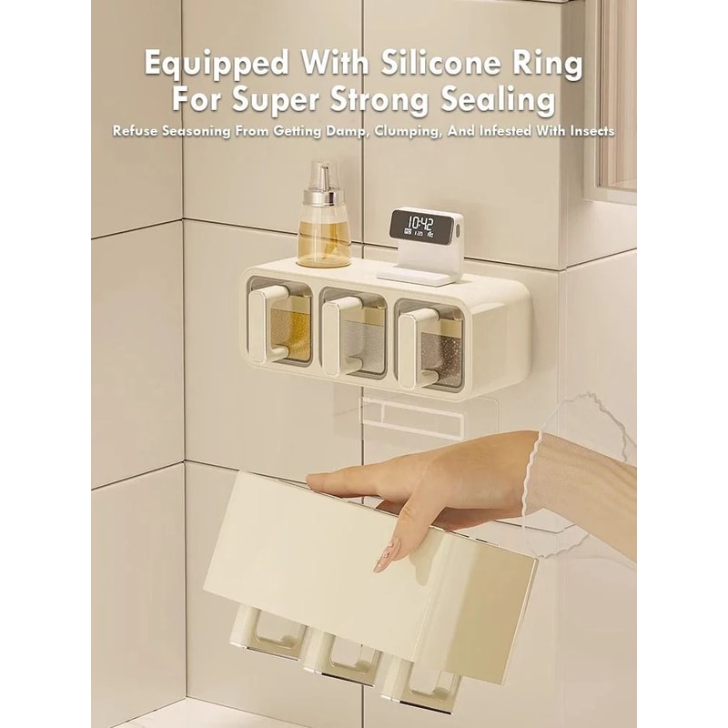 WallMounted MoistureProof Seasoning Storage System 1