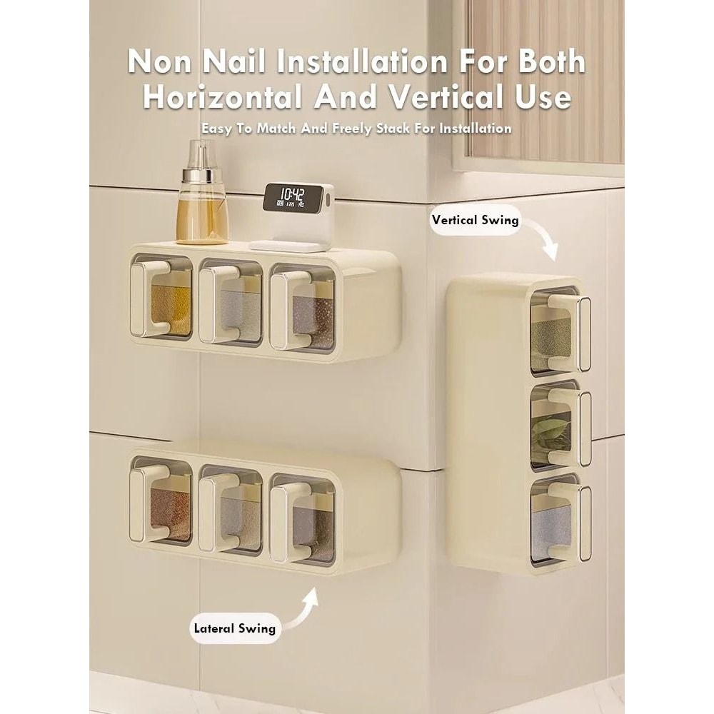 WallMounted MoistureProof Seasoning Storage System 2