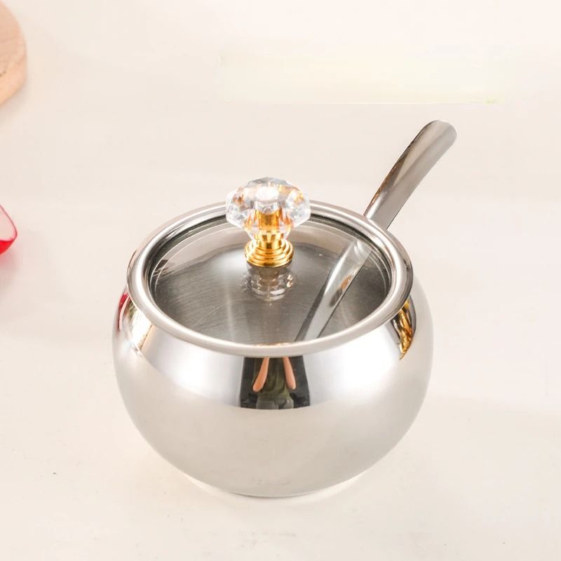 Gold Silver Stainless Steel Luxury Condiment Set 8